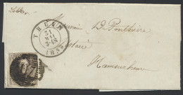 1858 N° 10A 10c. Bruin Op Brief Met Inhoud Dd. 31 Mei 1858, Vanuit P.117-Thuin, Met Manuscript Lobbes (geen Postbus) Naa - 1858-1862 Medallions (9/12)