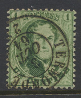 N° 13A 1c. Groen, Tanding 12 1/2 X 13 1/2, D.C.a Termonde, Zm (OBP +€40) - 1863-1864 Médaillons (13/16)