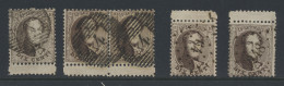 N° 14A 10c. Bruin, Tanding 12 1/2 X 13 1/2, Tweemaal Boven Tussenpaneel, Tweemaal Onderaan Tussenpaneel, Waarvan 1 Paar, - 1863-1864 Medaillen (13/16)