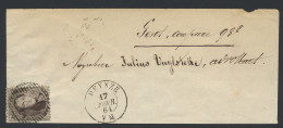 N° 14A 10c. Bruin, Op Enveloppe, P.31-Deynze, Dd. 17 Febr. 64, Naar Gent (plating 255 Plaat II - Manueel Met Potlood Toe - 1863-1864 Medaillen (13/16)