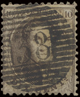 N° 14A 10c. Bruin, Tanding 12 1/2 X 13 1/2, P.38-Enghien, Centrale Afstempeling, Twee Korte Tanden, Zm/ntz (COBA €15) - 1863-1864 Medaillons (13/16)