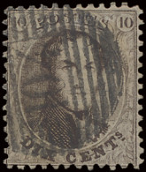 N° 14A 10c. Bruin, Tanding 12 1/2 X 13 1/2, P.104-St.Hubert, Mooie Stempel, Zm (COBA +€30) - 1863-1864 Médaillons (13/16)