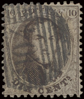 N° 14A 10c. Bruin, Tanding 12 1/2 X 13 1/2, P.104-St.Hubert, Mooie Stempel, Zm (COBA +€30) - 1863-1864 Medaillen (13/16)