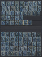 N° 15 20c. Blauw, Meerdere Tandingen, Met Balk En Puntstempels, Voor Plating En Variëteiten, Voor De Specialist (+230 Ex - 1863-1864 Medaillons (13/16)