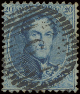 N° 15A 20c. Blauw, Tanding 12 1/2 X 13 1/2, D.9-Blaton, Mooie Prachtige Stempel, Zm (COBA +€60) - 1863-1864 Medallions (13/16)