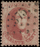 N° 16 40c. Karmijnroze, Tanding 12 1/2, Puntstempel 375 VIELSALM, Prachtige Centrale Afstempeling, Zm (COBA €75) - 1863-1864 Medallones (13/16)