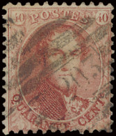 N° 16 40c. Karmijnroze Met P.203-Gilly, Zm (OBP €60 + COBA €25) - 1863-1864 Medaillen (13/16)