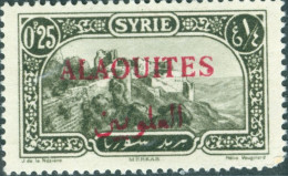 ALAOUITES – MANDATO FRANCESE, PAESAGGI, LANDSCAPES, SOPRASTAMPATO, 1925, NUOVO (MNH**) Mi:FR-ALA 27a, Scott:FR-ALA 26, - Nuovi