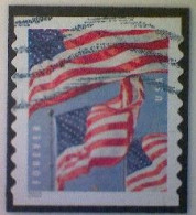 United States, Scott #5657, Used(o), 2022, Three Flags Definitive, (58¢), Red, White, And Dark And Light Blue - Gebruikt