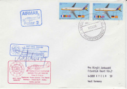 Germany Antarctic Flight Polar 2 Hannover To G. Von Neumayer Ca Deutsche Antarktisexpedition  10.03.1989 (PT163) - Poolvluchten