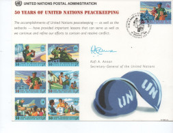 50 ANS DES NATIONS UNIES  15  09  1998 - Storia Postale