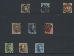 Verzameling Van N° 3 (licht Ingesneden Onderaan), N° 4 Volrandig, N° 8, N° 10/12, N°13 Dca Thorhout, N° 14/15, Zm/m/ntz - 1849-1865 Médaillons (Autres)