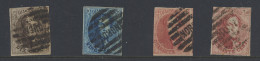 N° 10, 11 En 12 (2x), 3 Volrandige Zegels (1x N° 12 Verschillend), Alle Gest. NORD, Zm (OBP +€140) - 1849-1865 Medallions (Other)
