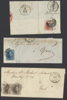 N° 10/12, Op Brief (2x) P.4 En P.105, Op Fragment (3x) P1.40, P.197, P.45, Zm/m/ntz - 1849-1865 Medallions (Other)