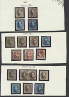 N° 14/15, 14A/15A, 14B/16B Meerdere Exemplaren Van Elke Zegel, Zm/ntz (OBP +€90) - 1849-1865 Medaillen (Sonstige)