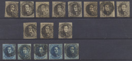Medaillons, N° 6 (11x) En 7 (5x), Mooi Plaatmateriaal, Enkele Mooie Stempels, Alle Gerand, Zm - 1849-1865 Médaillons (Autres)