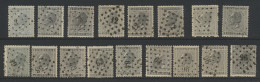 N° 17A 10c. Grijs (17 Ex.), W.o. Puntstempels 3, 16, 64, Enz., Zm/m/ntz - 1865-1866 Profil Gauche