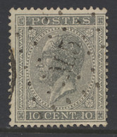 N° 17A 10c. Grijs, M.5, Licht Maar Duidelijk Leesbare Stempel, Zm (COBA €10) - 1865-1866 Profile Left