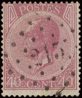 N° 20A 40c. Bleekroze, Tanding 15, Puntstempel 215 Leuze, Prachtig Centraal Gest., Stempelzoeker, Zm (COBA +€10) - 1865-1866 Linksprofil