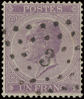 N° 21A 1fr. Violet, Tanding 15, Puntstempel 3 Alost, Zm (OBP €110) - 1865-1866 Profiel Links