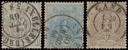 N° 23A/25A Tanding 15, Behoorlijke Centrage, Zm (OBP €224) - 1866-1867 Coat Of Arms