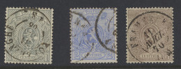 N° 23A/25A Tanding 15, Mooie Tint Op De 24A, 2 Stempels Onderzoeken Van N° 23A En 25A, Zm (OBP €224) - 1866-1867 Coat Of Arms