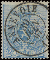 N° 24A 2c. Hemelsblauw, Tanding 15, Zeer Mooie Tint Blauw, D.C.a Annevoire, 30/6/07, Zm (OBP €110) - 1866-1867 Blasón