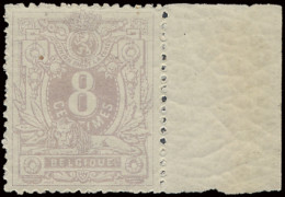 ** N° 29 8c. Violet, Lichte Kleur Met Bladboord, Bruine Gom, Zm/m (OBP €230) - 1869-1883 Léopold II