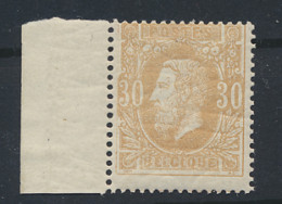 ** N° 33a 30c. Okerrood Met Bladboordje Links, Normale Centrage, Zm (OBP €260) - 1869-1883 Leopoldo II