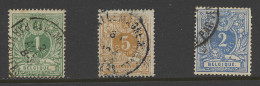 N° 26, 27b (Prusse), 28 (Amber) Met Afstempeling Allemagne Par Verviers, Afstempeling Zijn Normaal Niet Op Zegel, Maar O - 1869-1883 Leopoldo II