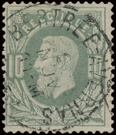 N° 30 10c. Groen, E.C. BERTRÉE AVERNAS, T0, Prachtig Centraal, Zm (COBA €15) - 1869-1883 Léopold II