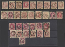 N° 34 40c. Roze, 33 Exemplaren, Met Punt-, E.C.- En D.C.a Stempels, Zeer Mooi Kleurpallet Van Deze Zegel, Voor De Specia - 1869-1883 Leopold II