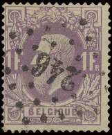 N° 36 1fr. Mauve Met Puntstempel 246 Messines, Zeldzaam, Zm (COBA R) - 1869-1883 Léopold II