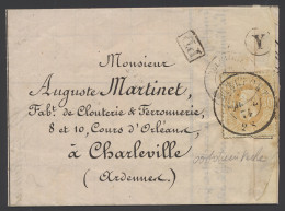 N° 33, 30c. Okerrood, Brief Met Inhoud Vanuit Nieuport Dca Stempel Dd. Avril, Postbus Y (Niet Beschreven In La Poste Rur - 1869-1883 Leopold II