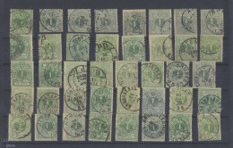 N° 26/28 Mooie Verzameling Stempels Op Deze Emissie Voor De Specialist, Zm/m/ntz (OBP +€500) - 1869-1883 Léopold II