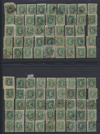 N° 30 10c. Groen, Verzameling Van + 100 Exemplaren, Meestal Puntstempel, Voor De Stempelzoeker, Zm/m/ntz - 1869-1883 Léopold II