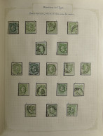 N° 30 10c. Groen, Verzameling Met Type I En II, Tanding 15, Variëteiten En Curiositeiten (gebaseerd Op Balasse) - Voor D - 1869-1883 Léopold II