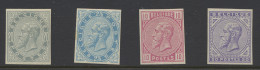 N° 38/41 De Reeks Ongetand **, 20c. Lichte Roestvlek Rechts, Zm/m (OBP €195) - 1883 Léopold II