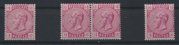 ** N° 38 10c. Roze, 2x Los En 1x In Paar Waarvan 1 Zegel Met Zéér Mooie Centrage, Zm (OBP €340) - 1883 Leopoldo II