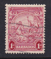 Barbados: 1938/47   Badge Of Colony    SG249    1d   Scarlet  [Perf: 13½ X 13]    Used  - Barbados (...-1966)