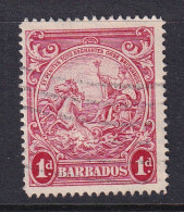 Barbados: 1938/47   Badge Of Colony    SG249a    1d   Scarlet  [Perf: 14]    Used - Barbados (...-1966)