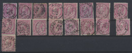 N° 46, 17 Exemplaren Met Behoorlijke Centrale Stempels, Zm/m/ntz - 1884-1891 Leopold II.