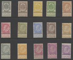 * N° 53/67 Volledige Reeks, Enkele Zegels Met Zware Scharnier, 35c., Tanding Bovenaan Kort, M/ntz (OBP €765) - 1893-1900 Fine Barbe