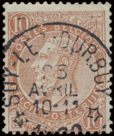 N° 57 10c. Oranjerood Zonder Vignet Met Afstempeling Soy-Le-Durbuy, Relais, Zm (COBA R) - 1893-1900 Barbas Cortas