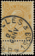 N° 65 1fr. Oranje Met E.C. BRUXELLES 4, Zeldzame Stempel Voor Deze Waarde, Voor De Specialist, Zm (COBA ++R) - 1893-1900 Fine Barbe