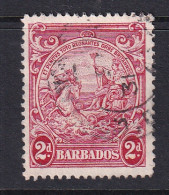 Barbados: 1938/47   Badge Of Colony    SG250d    2d   Carmine  [Perf: 13½ X 13]    Used  - Barbados (...-1966)