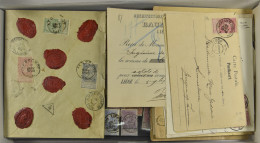 Zeer Mooie Stempelverzameling Van +/- 400 Zegels En 25 Brieven. Overwegend Prachtige Zeer Goed Leesbare Stempels, Zm/m/n - 1893-1900 Schmaler Bart