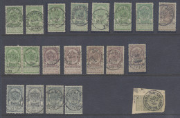 N° 53, 55/65, 67 Meerdere Exemplaren Van De Zegels, Mooie Collectie Van Stempels, Specialist Stempelzoeker, +180 Zegels, - 1893-1900 Fine Barbe