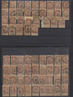 N° 57 10c. Oranjebruin, 67 Exemplaren, W.o. Aerschot, Aywaille T0, Alveringhem T1L, Enz., Voor De Stempelverzamelaar, Zm - 1893-1900 Thin Beard