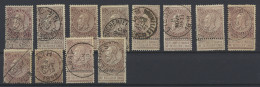 N° 61  35c. Bruin, 12 Exemplaren, Met Enkele Mooie Afstempelingen, Zm/m/ntz - 1893-1900 Schmaler Bart